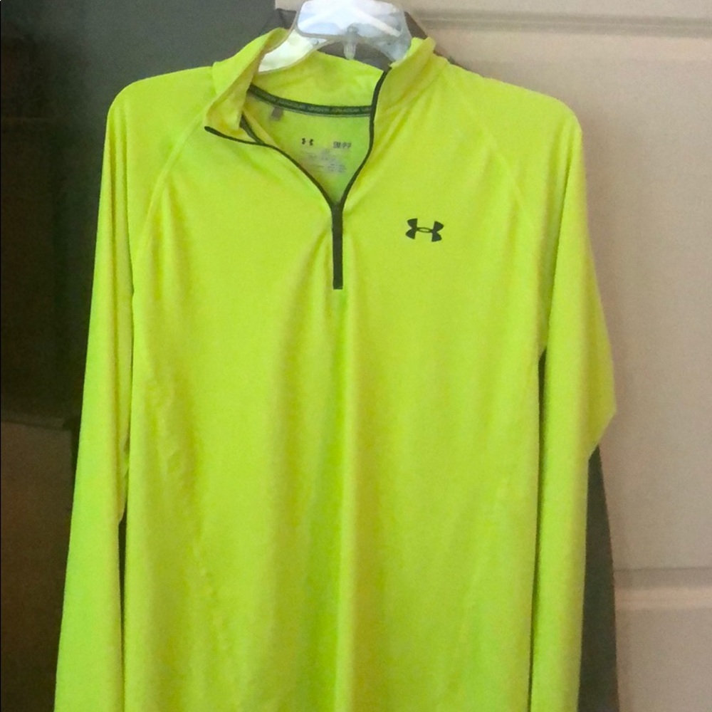 Underarmour neon green 3/4 zip